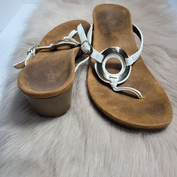Vionic Women's Park Orchid Wedge Sandals/Flip Flops Leather Ring Size 6 - Picture 6 of 7